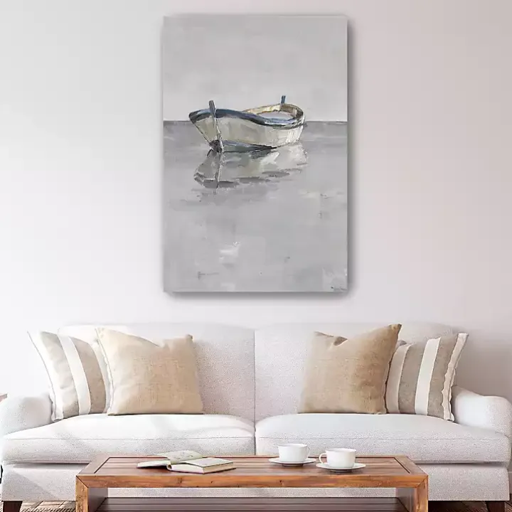 Boat on the Horizon Canvas Art Print