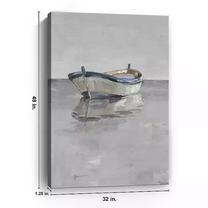 Boat on the Horizon Canvas Art Print