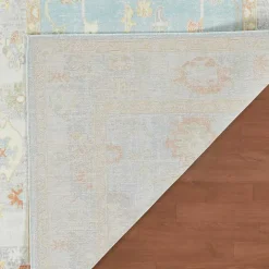 Bohemian Gretna Aqua Beige Accent Rug, 2x3