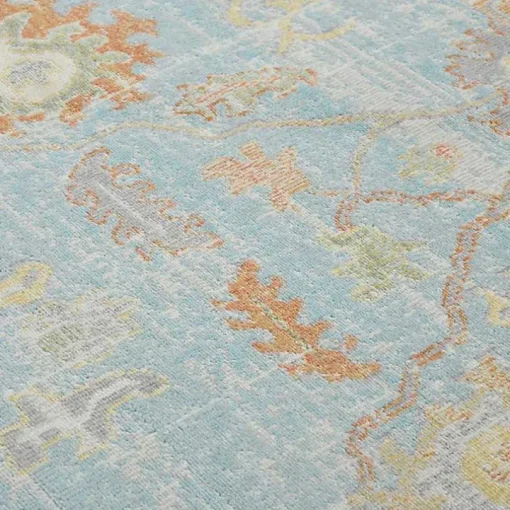 Bohemian Gretna Aqua Beige Accent Rug, 2x3