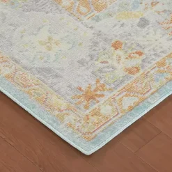 Bohemian Gretna Aqua Beige Accent Rug, 2x3