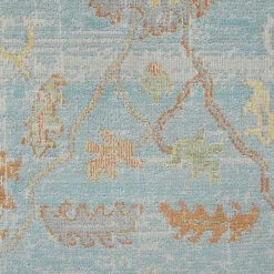 Bohemian Gretna Aqua Beige Accent Rug, 2x3