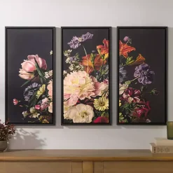 Bold Bouquet Framed Art Prints, Set of 3