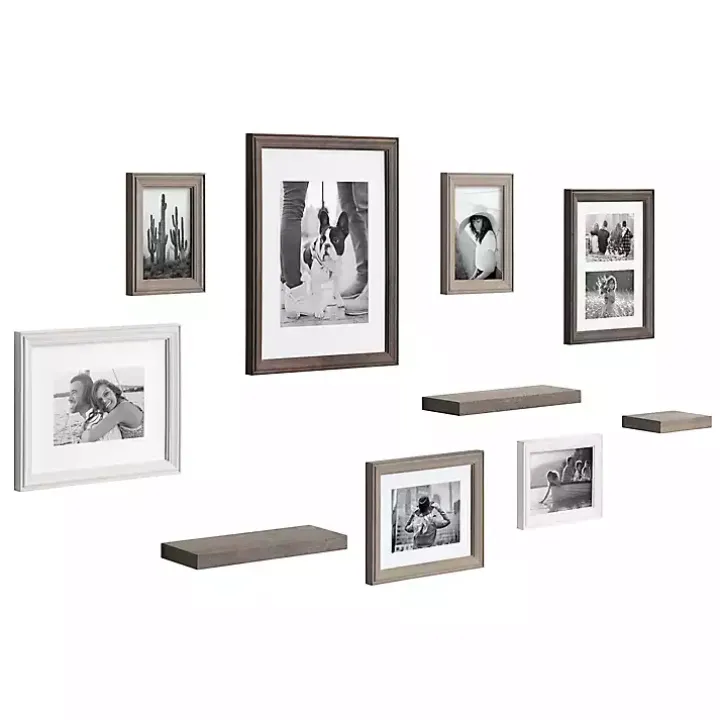 Bordeaux 10-pc. Gallery Wall Frame and Shelf Set