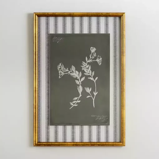 Botanical Stripes I Framed Art Print