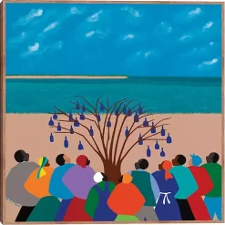 Bottle Tree Gullah Islands Framed Canvas Art Print
