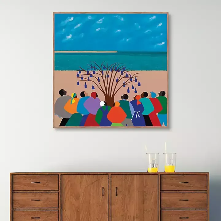 Bottle Tree Gullah Islands Framed Canvas Art Print