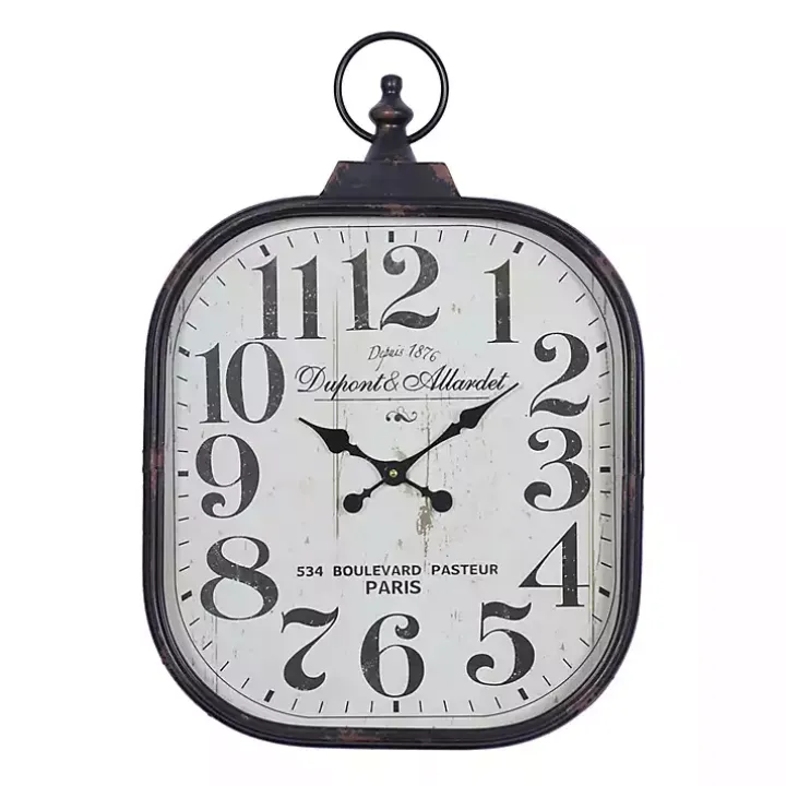 Brady Rustic Metal Wall Clock