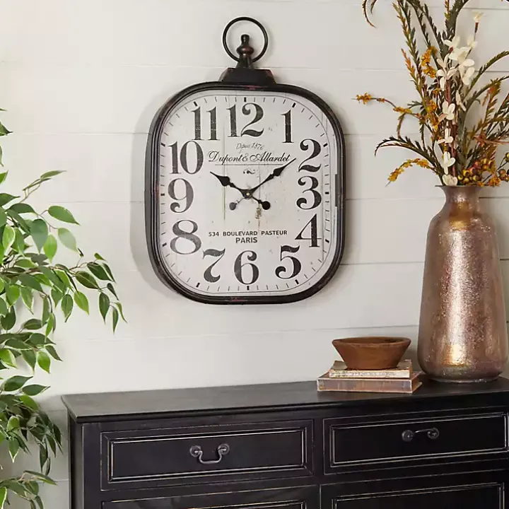 Brady Rustic Metal Wall Clock