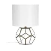 Brass and Glass Octagon Table Lamp