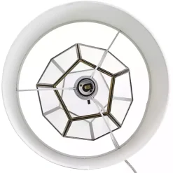 Brass and Glass Octagon Table Lamp