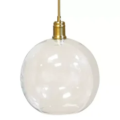 Brass Glass Globe Pendant Light