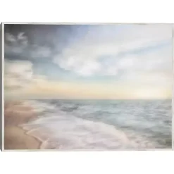 Breathe Out Beach Framed Canvas Art Print