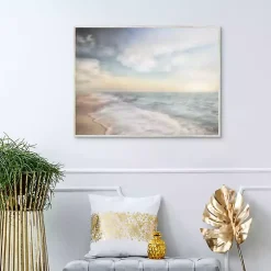 Breathe Out Beach Framed Canvas Art Print
