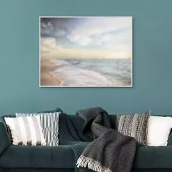 Breathe Out Beach Framed Canvas Art Print