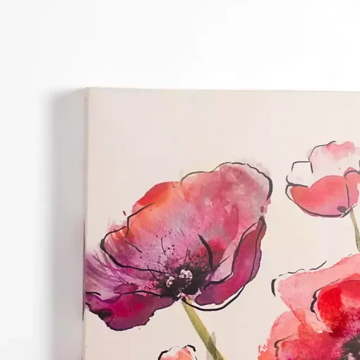 Bright Red Poppies Canvas Art Print