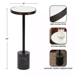 Bronze Mirror Tabletop Round Cocktail Table