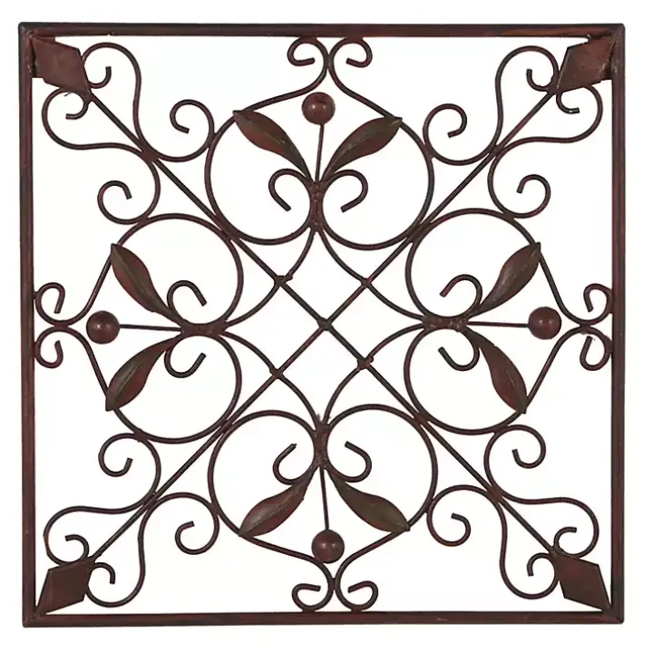 Bronze Scrollwork 4-pc. Panel Wall Art