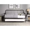 Bronze Spindleback Metal Trundle Day Bed