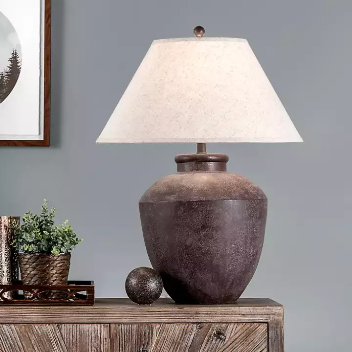 Bronze Urn Resin Table Lamp