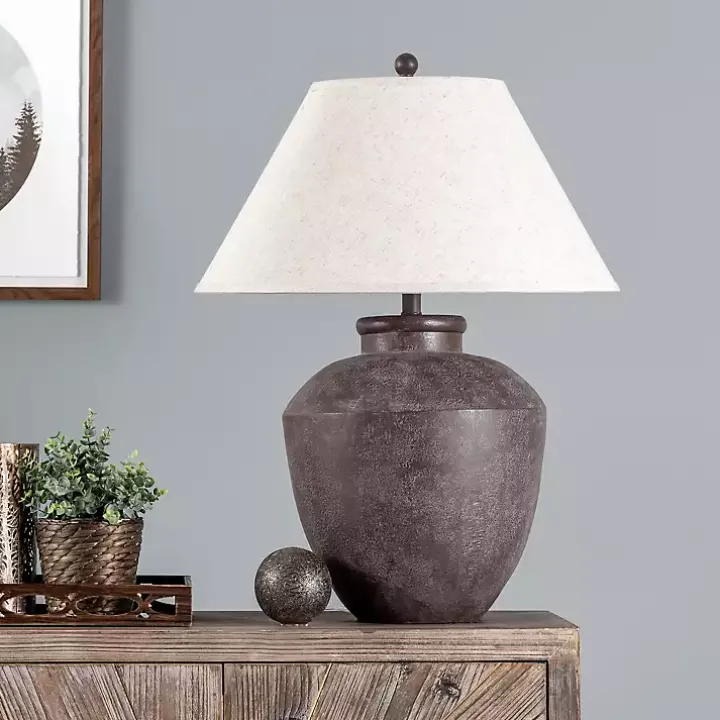 Bronze Urn Resin Table Lamp