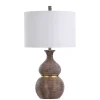 Brown and Gold Gourd Table Lamp