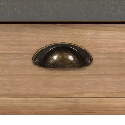 Brown and Gray Wood 2-Drawer Console Table