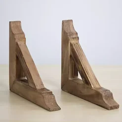 Brown Corbel Shelf Brackets, Set of 2