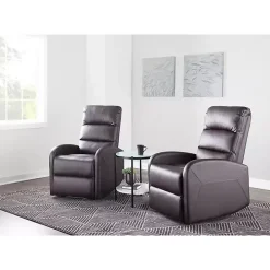 Brown Faux Leather Dormi Recliner
