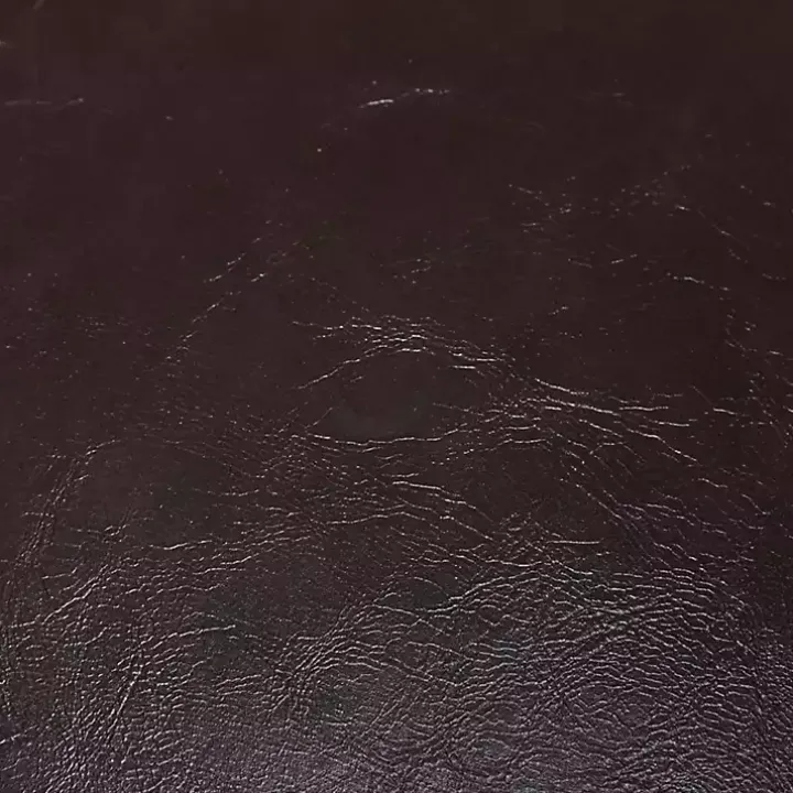 Brown Faux Leather Natasha Ottoman Stool