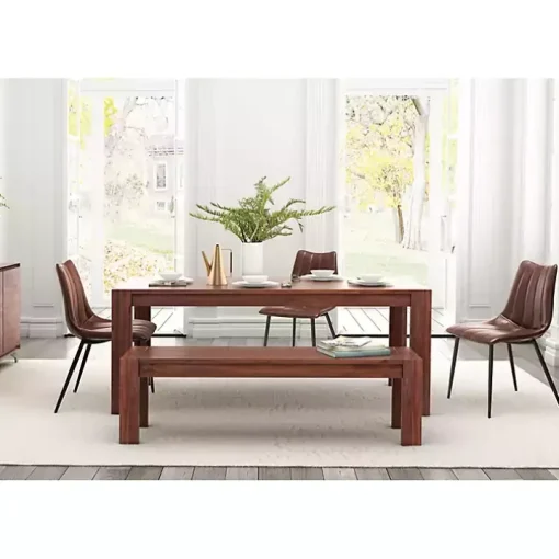 Brown Faux Leather Noreen Dining Chairs, Set of 2