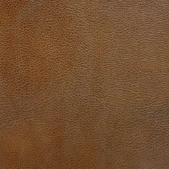Brown Faux Leather Tufted Storage Ottoman
