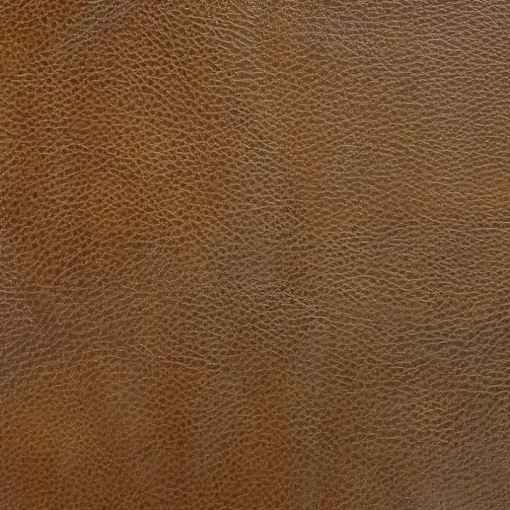 Brown Faux Leather Tufted Storage Ottoman