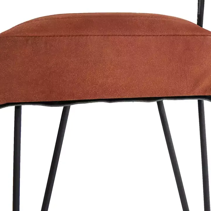 Brown Leather Tufted Panel Bench