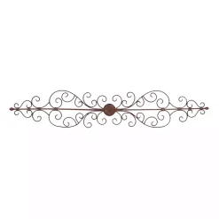 Brown Metal Scroll Panel Wall Plaque