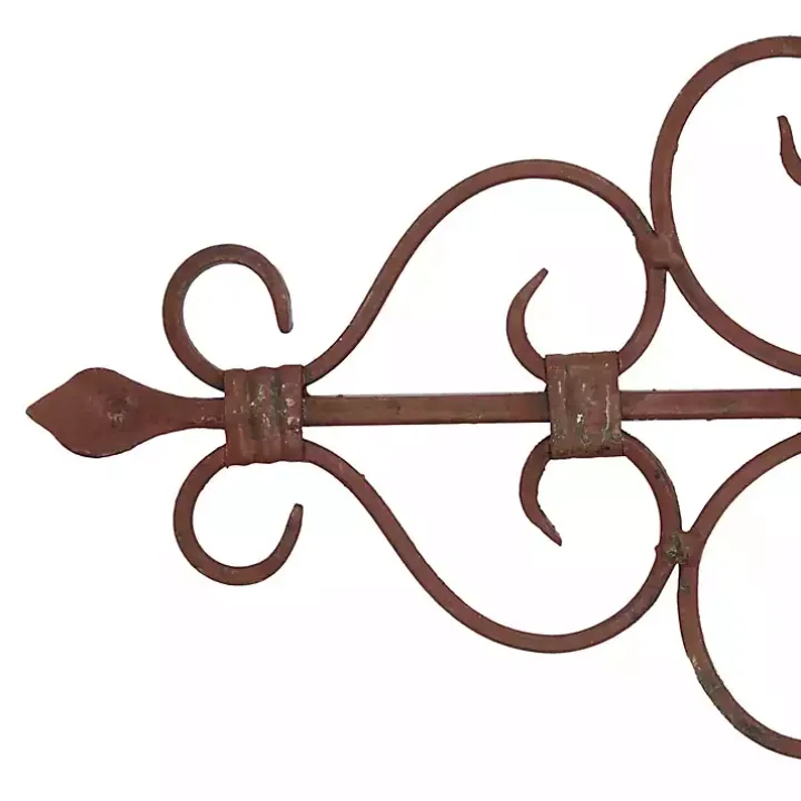 Brown Metal Scroll Panel Wall Plaque