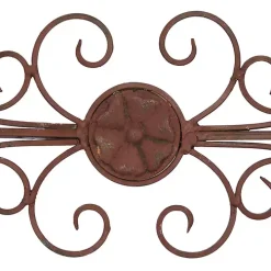 Brown Metal Scroll Panel Wall Plaque