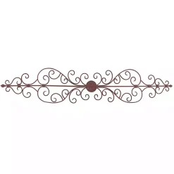 Brown Metal Scroll Panel Wall Plaque