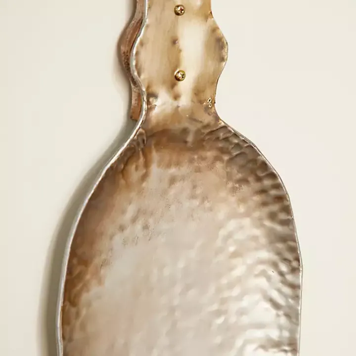 Brown Metal Utensils Wall Plaques, Set of 2