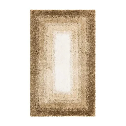 Brown Ombre Border Bath Mat, 2x4