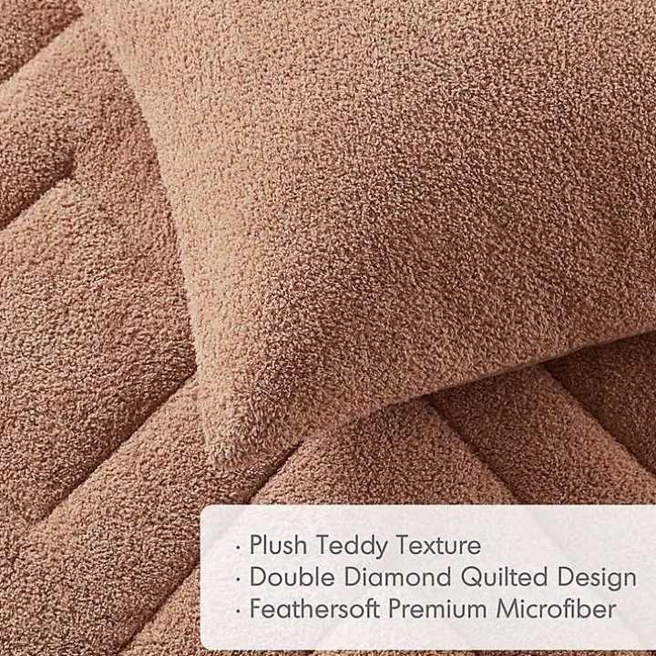 Brown Quilted Teddy 2-pc. Twin Comforter Set