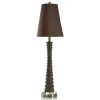 Brown Slim Fluted Buffet Lamp