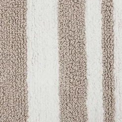 Brown Stripe Reversible Bath Mat, 30 in.