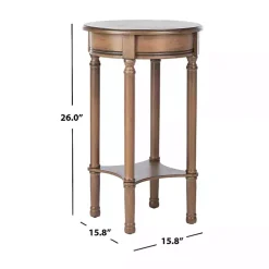 Brown Tegan Round Accent Table