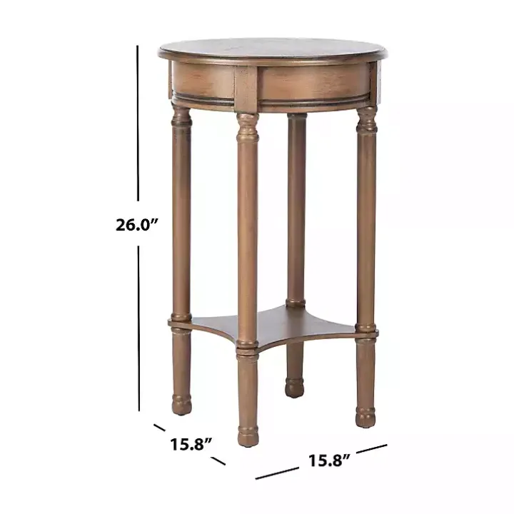 Brown Tegan Round Accent Table