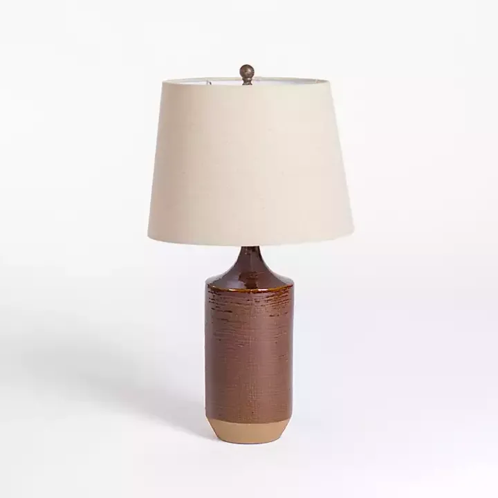 Brown Two Tone Ceramic Table Lamp