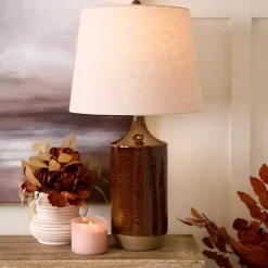 Brown Two Tone Ceramic Table Lamp