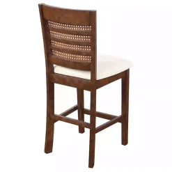 Brown Wilbur Cane Back Counter Stools, Set of 2