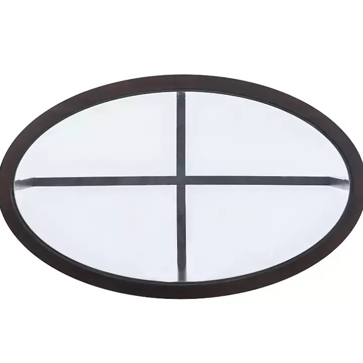 Brown Wood & Glass Top 3-pc. Table Set