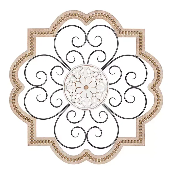 Brown Wood and Metal Farmhouse Wall Plaque